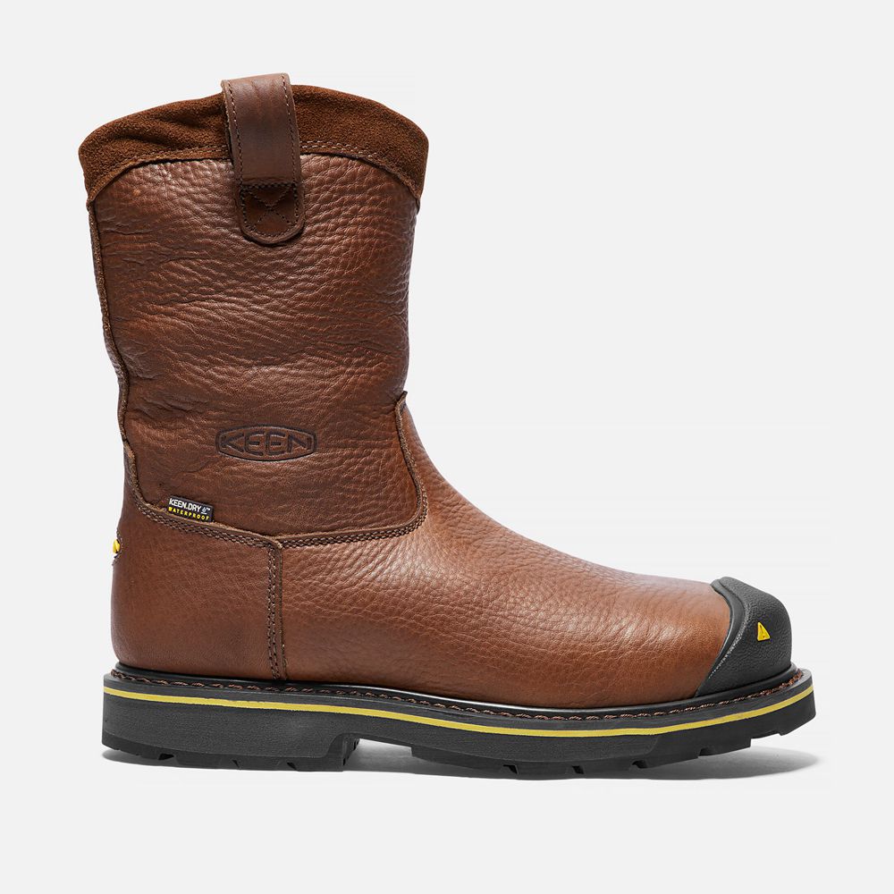Keen Trekking Bot Erkek Kahverengi - Dallas Wellington (Steel Toe) - Türkiye LHXF39025